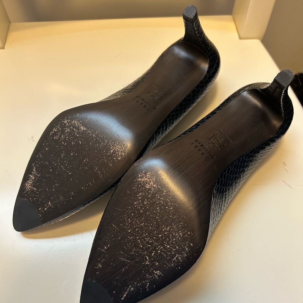 Stuart Weitzman Navy Snake Heels - image 3